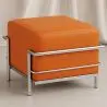 Buy SQUAR Footrest (Ottoman) - Faux Leather Orange 55762 - prices